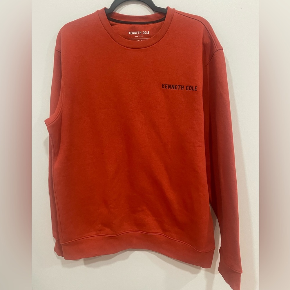 Kenneth Cole Men's Burnt Orange Crewneck Sweater-NWOT - Picture 1 of 4